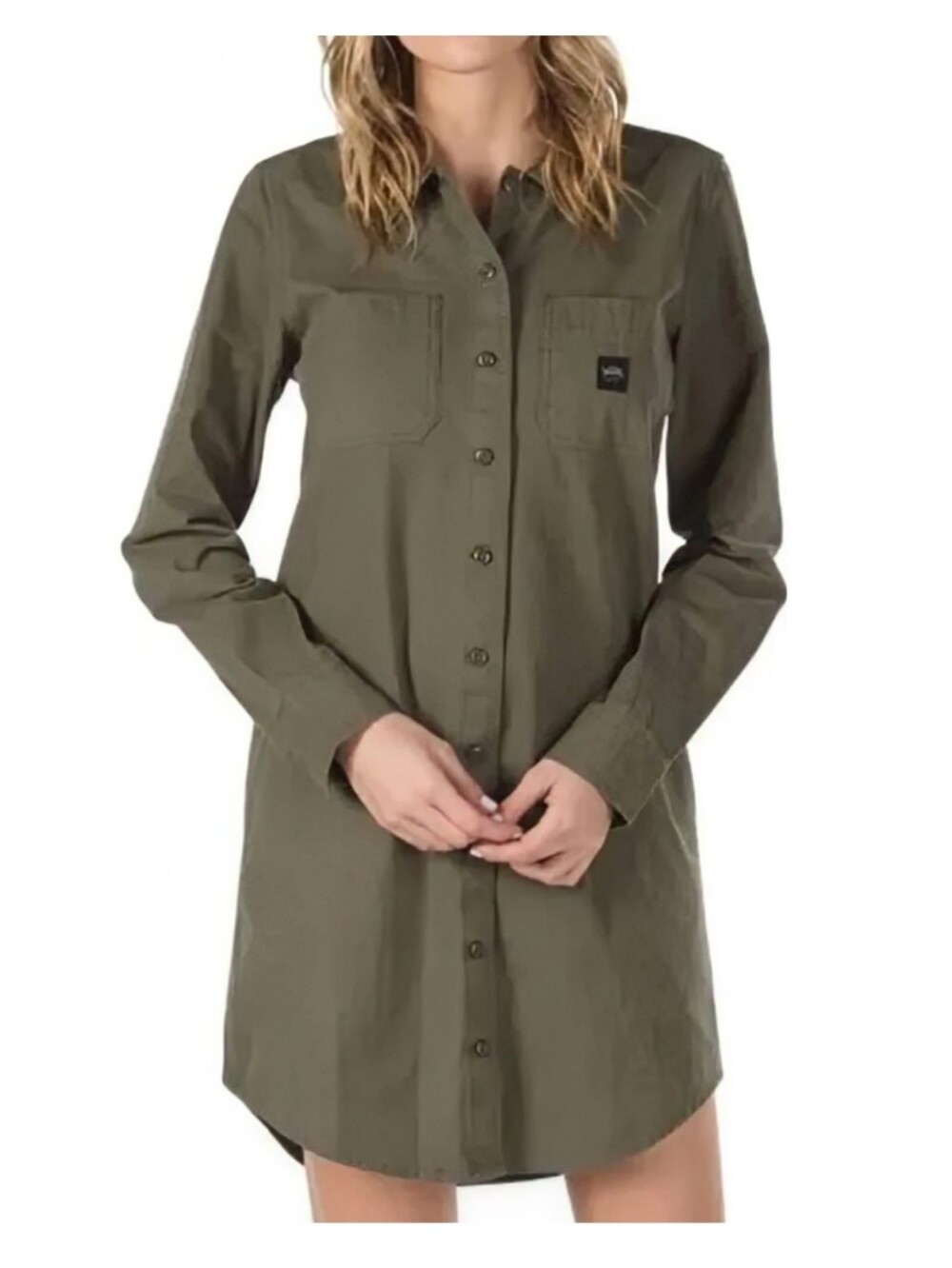 Vans Broadway Olive Green Shirt Dress